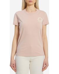 Moncler - T-Shirt With Embroidered Logo - Lyst