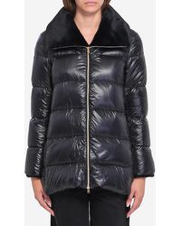 Herno - Light Puffer With Collar Fur - Lyst
