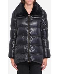 Herno - Light Puffer With Collar Fur - Lyst