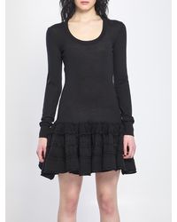 Alaïa - Wool Crinoline Mini Dress - Lyst