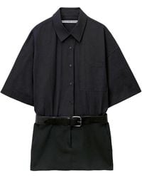 Alexander Wang - Belted Mini Shirtdress - Lyst