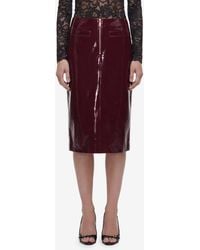 Self-Portrait - Faux Leather Skirt - Lyst