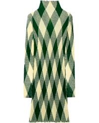 Burberry - Argyle Motif Dress - Lyst