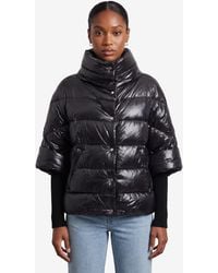Herno - Puffer Capestyle Down Coat With Sleeves - Lyst