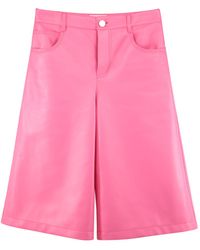 Bottega Veneta Leather Bermuda Shorts - Pink