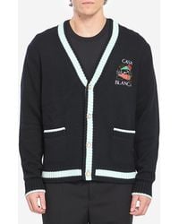 CASABLANCA - Cardigan With Stacked Casa Mountain Temple Design - Lyst
