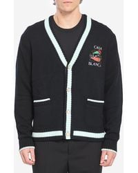 CASABLANCA - Cardigan With Stacked Casa Mountain Temple Design - Lyst