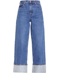 Alexander Wang Jeans in denim con cristalli - Blu