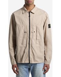 Stone Island - Ripstop Cotton Overshirt - Lyst