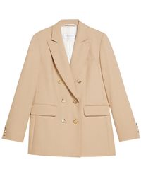 Max Mara Blazer In Camel And Flannel - Natural