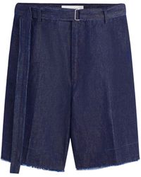 Lanvin - Blue Denim Bermuda Shorts - Lyst