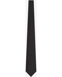 Saint Laurent - Striped Wide Tie - Lyst