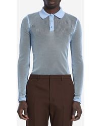 Gucci - Technical Mesh Polo Shirt - Lyst