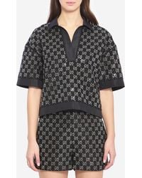Gucci - Embroidered Lam Wool Tweed Shorts - Lyst