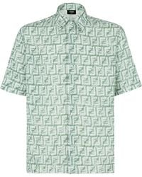 Fendi - Ff-Motif Linen Shirt - Lyst