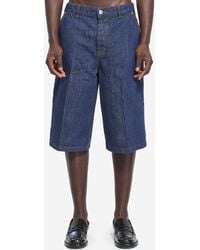 Ami Paris - Loose Denim Bermuda Shorts - Lyst