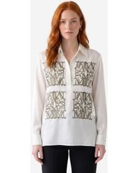 Max Mara - Printed Silk Filtro Shirt - Lyst