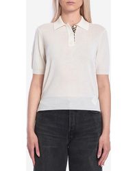 Burberry - Wool Polo Shirt - Lyst