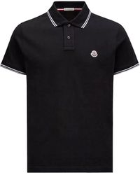 Moncler - Piquet Cotton Polo Shirt - Lyst