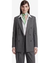 SUTTON NEW YORK - Anthracite Doublebreasted Jacket - Lyst