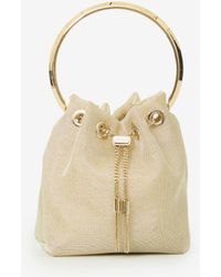 Jimmy Choo - Champagne Mesh Bon Bon Bag - Lyst