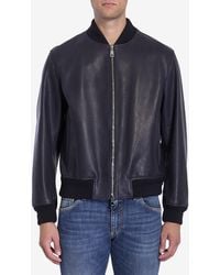 Dolce & Gabbana - Dolce&Gabbana Leather Jacket - Lyst