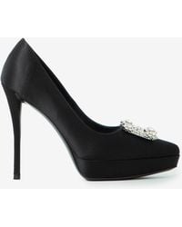 Roger Vivier - Flower Strass 120 Pumps - Lyst