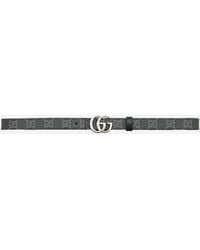 Gucci - Reversible Gg Marmont Skinny Belt - Lyst