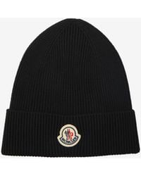 Moncler - Wool Beanie With Logo - Lyst