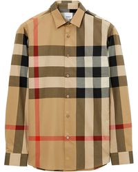Burberry Graffiti Print Vintage Check Shirt in Blue for Men Burberry Graffiti Print Vintage Check Shirt in Blue for Men