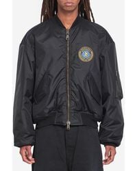 Balenciaga Paris All In Bomber Jacket in Blue for Men | Lyst