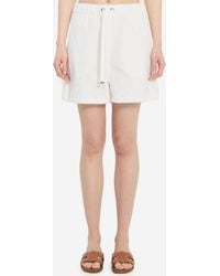 Moncler - Cotton Poplin And San Gallo Shorts - Lyst