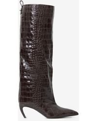 The Attico - Lea Dark Boots - Lyst