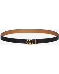 Gucci - Reversible Gg Marmont Thin Belt - Lyst