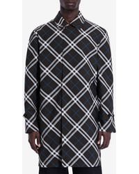 Burberry - Check Medium Trench Coat - Lyst