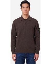 Stone Island - Rws Virgin Wool Polo Shirt - Lyst