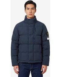 Stone Island - Cotton And Nylon Canvas Down Jacket - Lyst