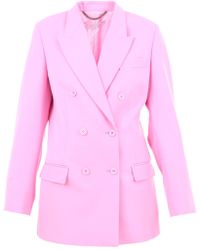 Stella McCartney Giacca Doppio Petto Rosa