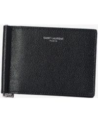 Saint Laurent - Money Clip Wallet - Lyst