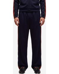 Gucci - Silk Cotton Track Pants With Web - Lyst
