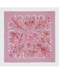 Gucci - Printed Silk Foulard - Lyst