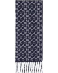 Gucci - Fringed Wool Cashmere Scarf 14.9"W X 70.8"L - Lyst