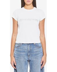 Alexander Wang - Baby Tee With Hotfix Graphic - Lyst