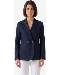 SUTTON NEW YORK - Velvet Doublebreasted Jacket - Lyst