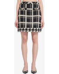 Valentino Garavani Macro Check Tweed Caban in Black | Lyst