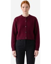 Lisa Yang - Deep Plum Emmylou Cardigan Jacket - Lyst