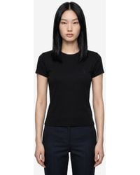 Saint Laurent - Slim Fit Tshirt With Monogram - Lyst
