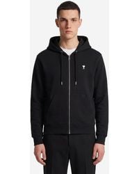 Ami Paris - Ami De Coeur Zipup Hoodie - Lyst