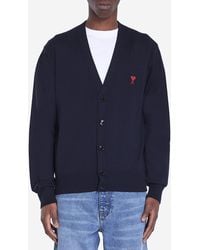 Ami Paris - Ami De Coeur Cardigan - Lyst