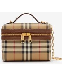 Burberry - Mini Check Vanity Bag - Lyst